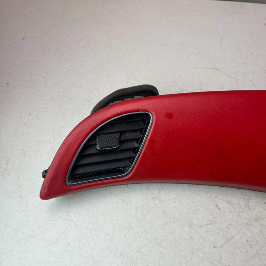 2014-2019 CHEVROLET CORVETTE DASHBOARD AIR VENT TRIM PANEL RED LEATHER 340165AB