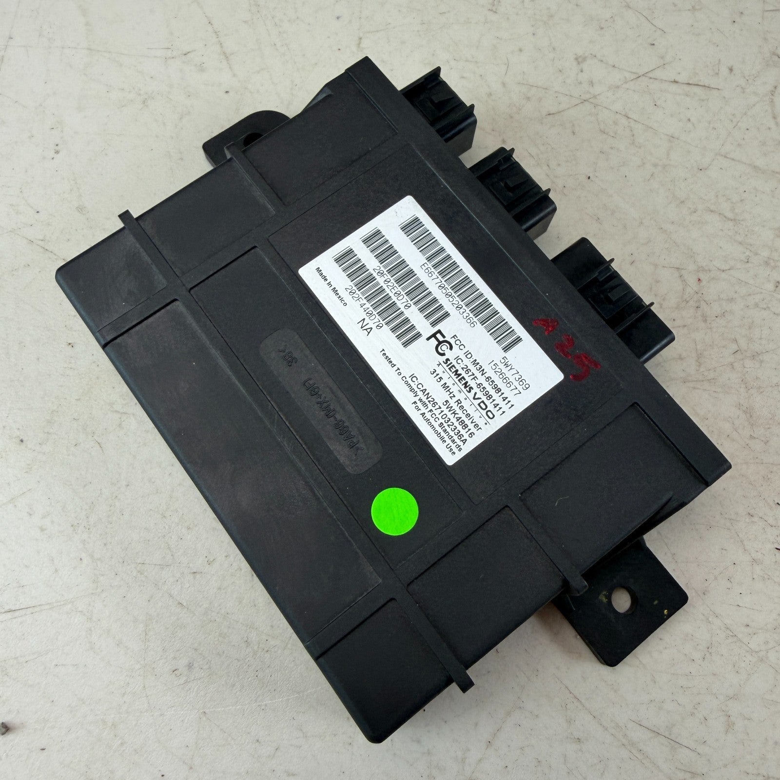 05-13 CHEVROLET CORVETTE C6 ANTI THEFT KEY ALARM LOCK CONTROL MODULE 15266677