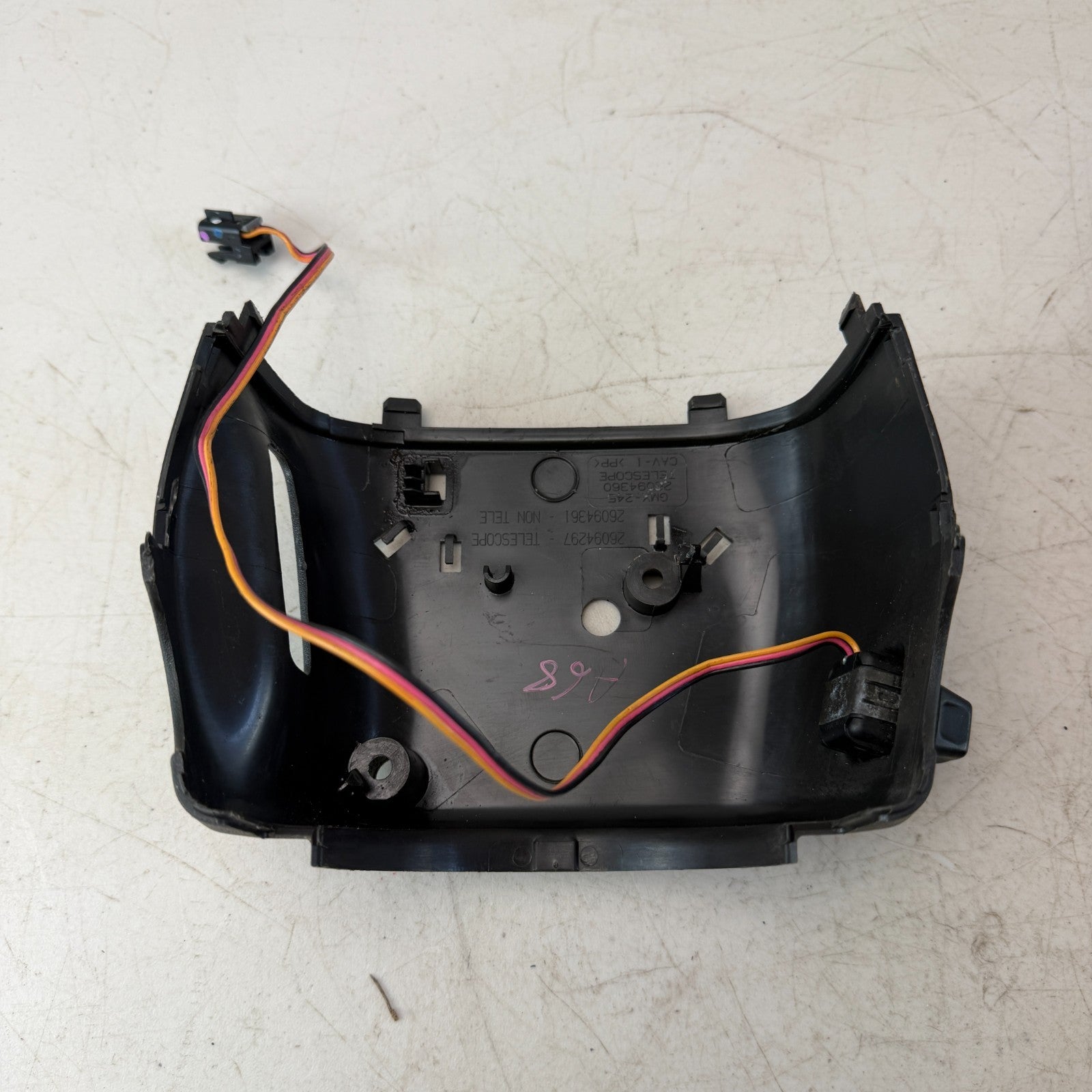 05-13 CHEVROLET CORVETTE C6 UPPER STEERING WHEEL COLUMN SHROUD COVER BLACK OEM