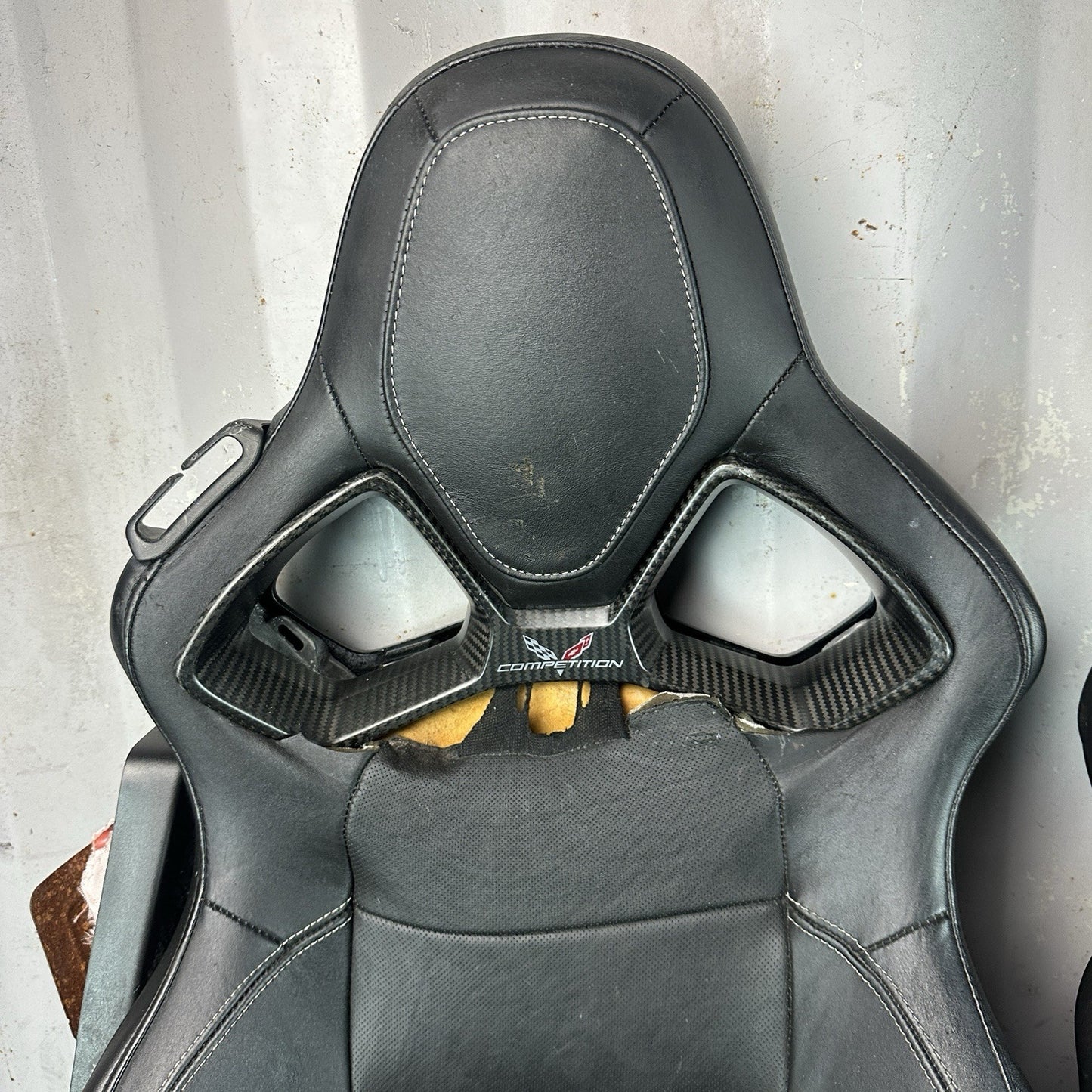 14-19 Chevrolet Corvette C7 Competition Seat Cushion Assembly Set Black DAMAGED