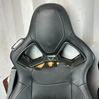 14-19 Chevrolet Corvette C7 Competition Seat Cushion Assembly Set Black DAMAGED