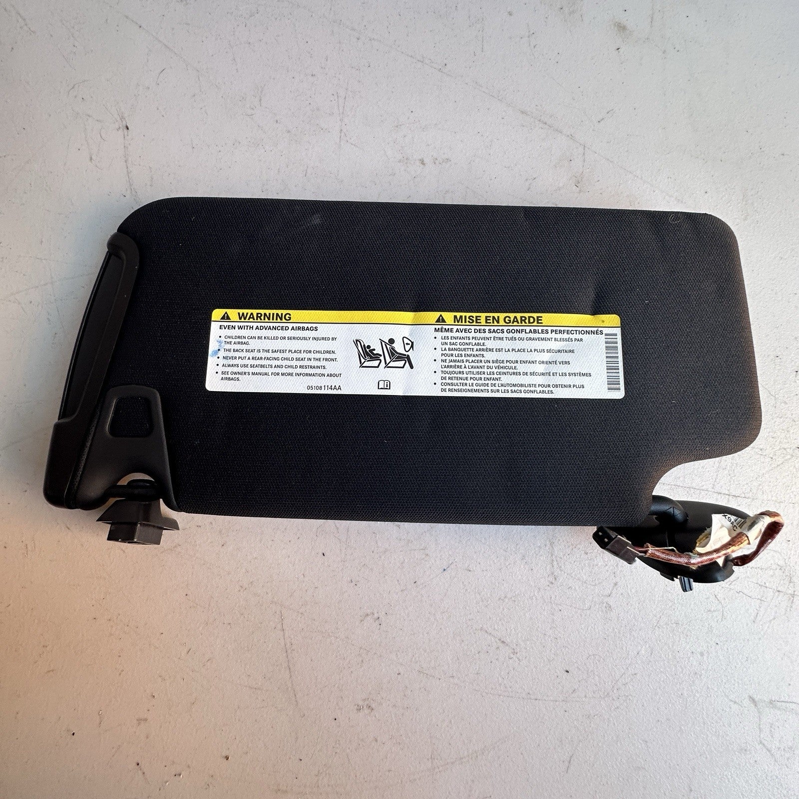 2015-2023 Dodge Charger Front Right PassengerSide Sunvisor Shade Cover OEM Black