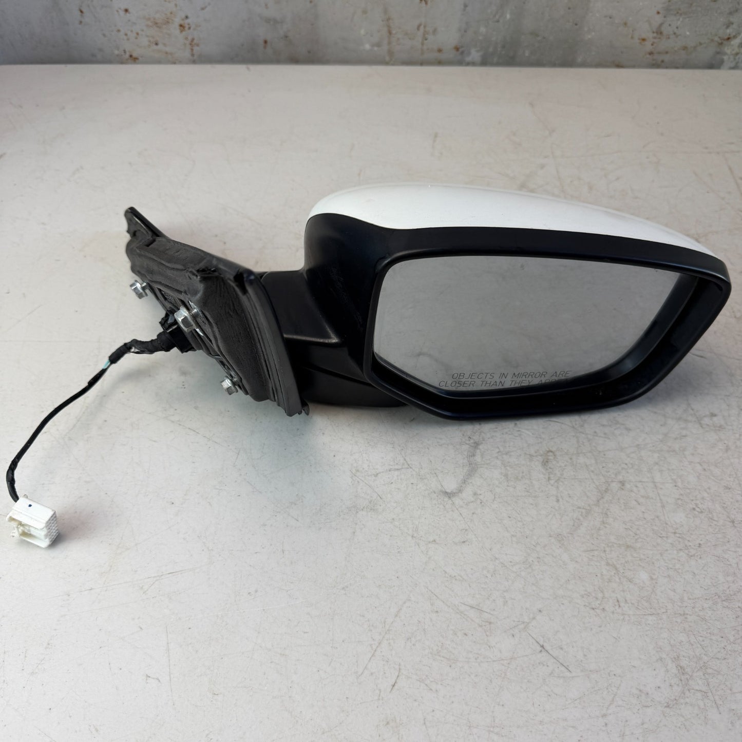 2013-17 HONDA ACCORD FRONT RIGHT PASSENGER VIEW DOOR MIRROR WHITE 76200-T2F-A110