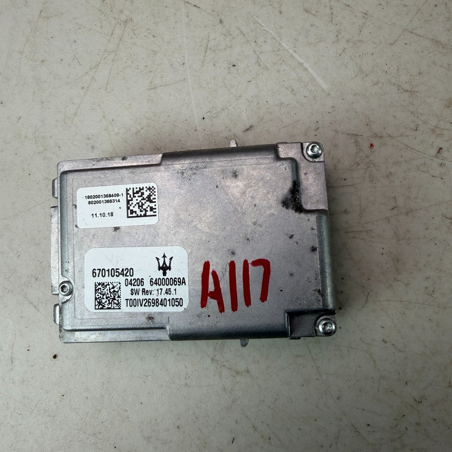 2017-2024 MASERATI LEVANTE FRONT WINDSHIELD LANE ASSIST CAMERA MODULE 670105420