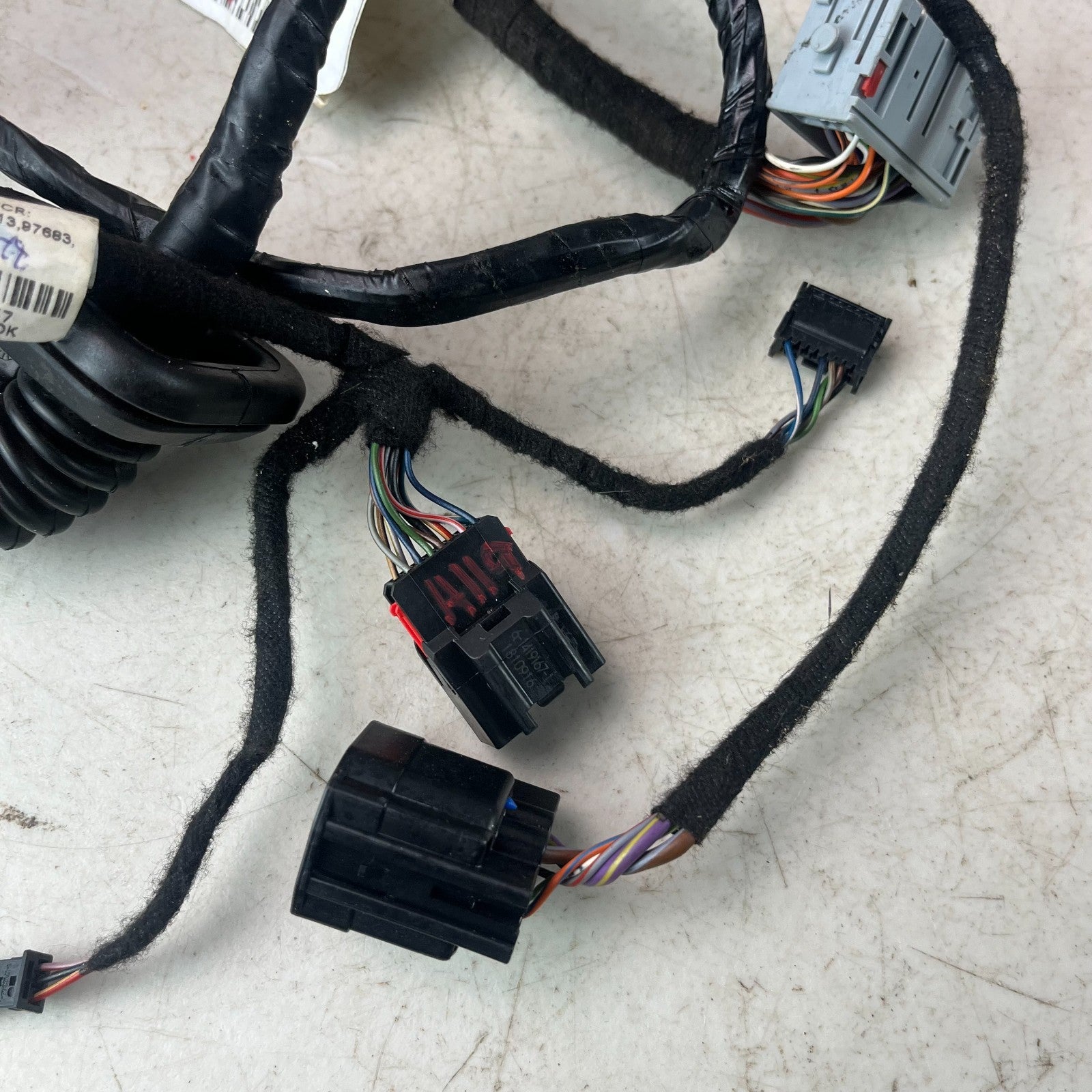 2017-2020 MASERATI LEVANTE REAR LEFT DRIVER SIDE DOOR WIRE WIRING HARNESS OEM