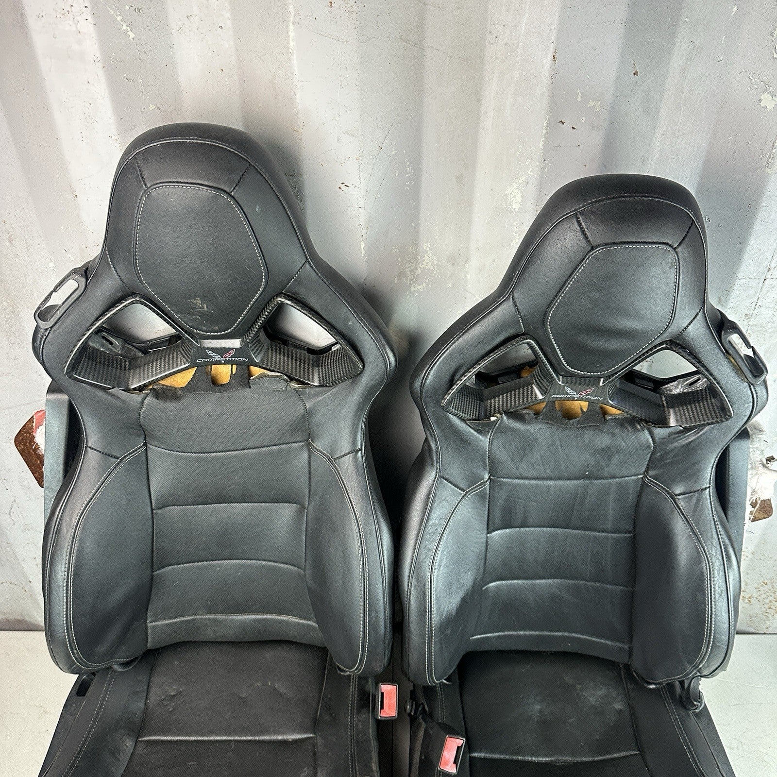 14-19 Chevrolet Corvette C7 Competition Seat Cushion Assembly Set Black DAMAGED