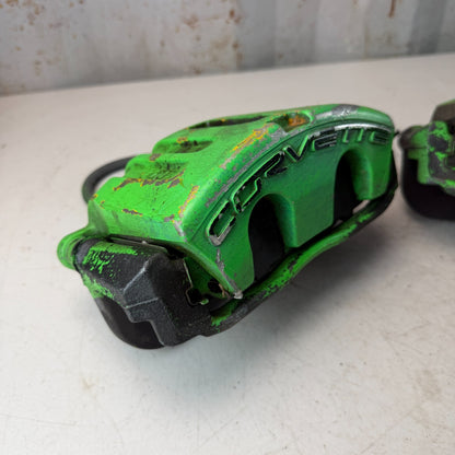 2005-2013 CHEVROLET CORVETTE C6 FRONT LEFT & RIGHT BRAKE CALIPER PAIR GREEN OEM