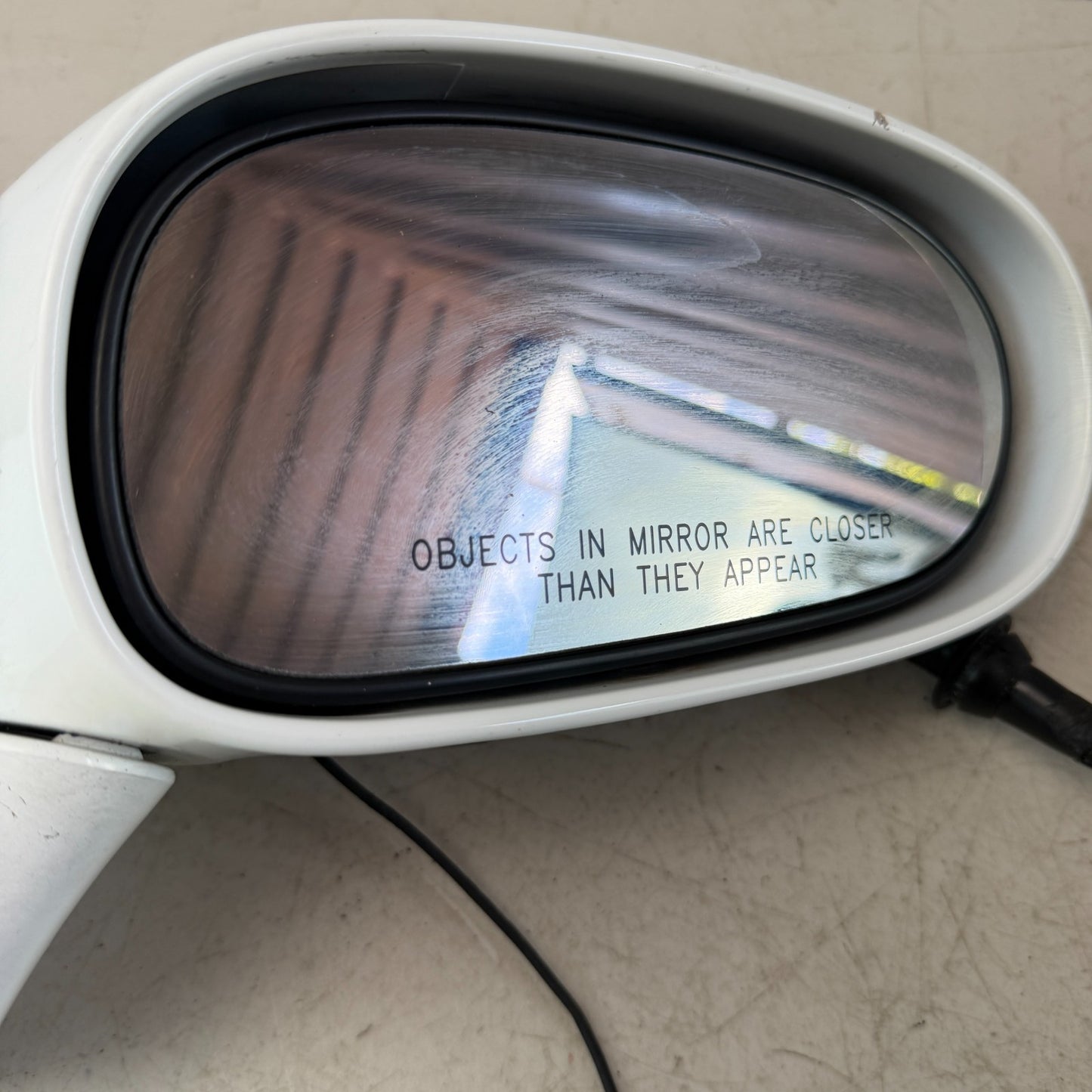 2005-2013 CHEVROLET CORVETTE C6 FRONT RIGHT SIDE VIEW DOOR MIRROR WHITE SEE PICS