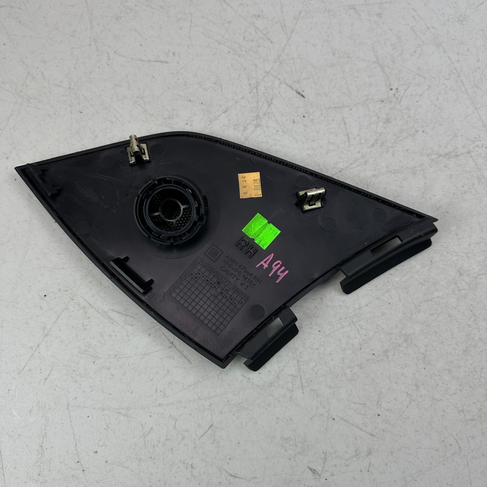 14-2019 CHEVY CORVETTE RIGHT PASSENGER UPPER DASH SPEAKER TWEETER COVER TRIM OEM