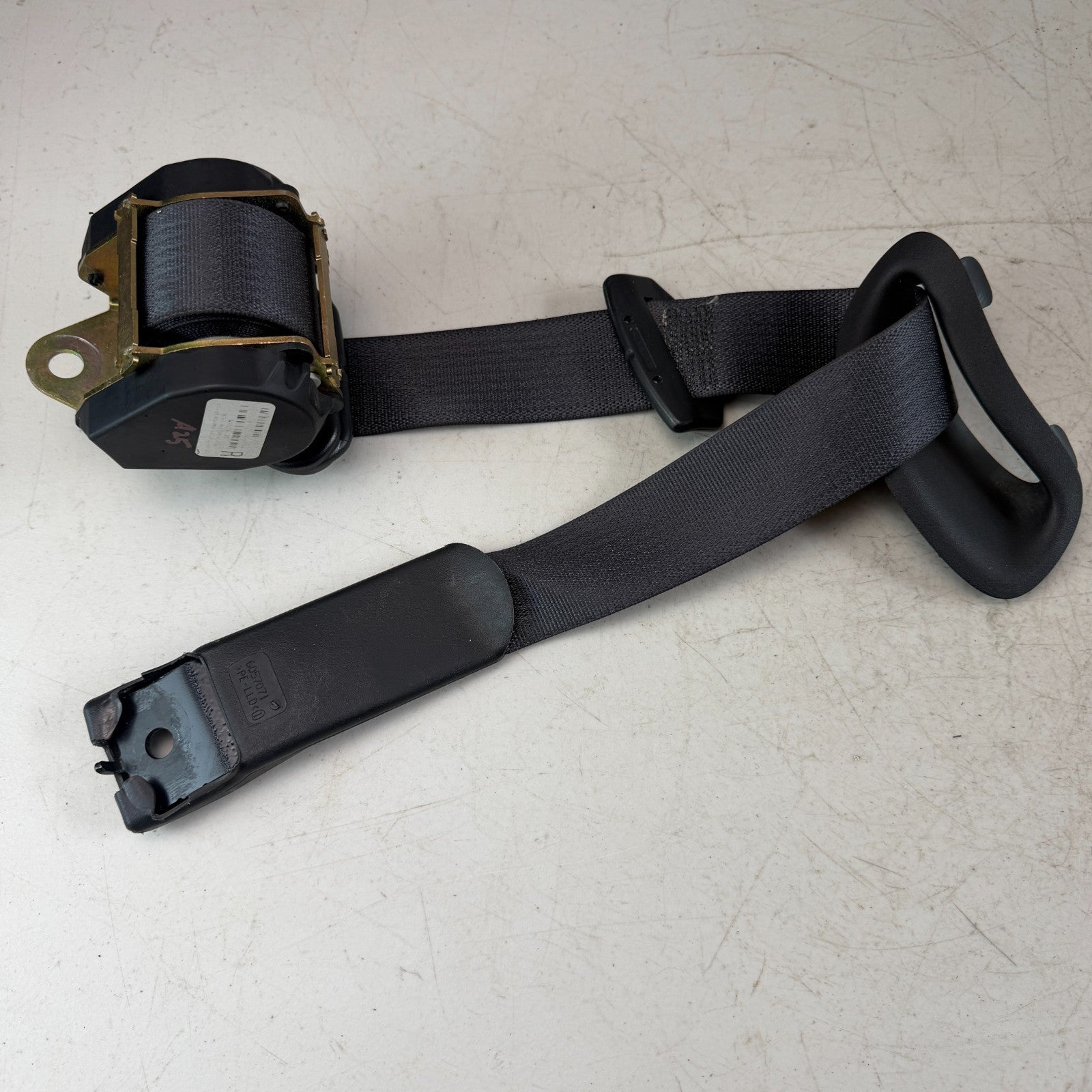 05-13 CHEVROLET CORVETTE C6 FRONT RIGHT SEATBELT SEAT BELT RETRACTOR BLACK OEM