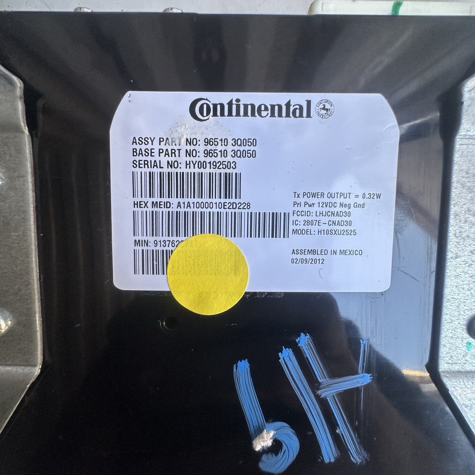 12-14 Hyundai Sonata Mobile Telematics System Communication Module 96510-3Q050