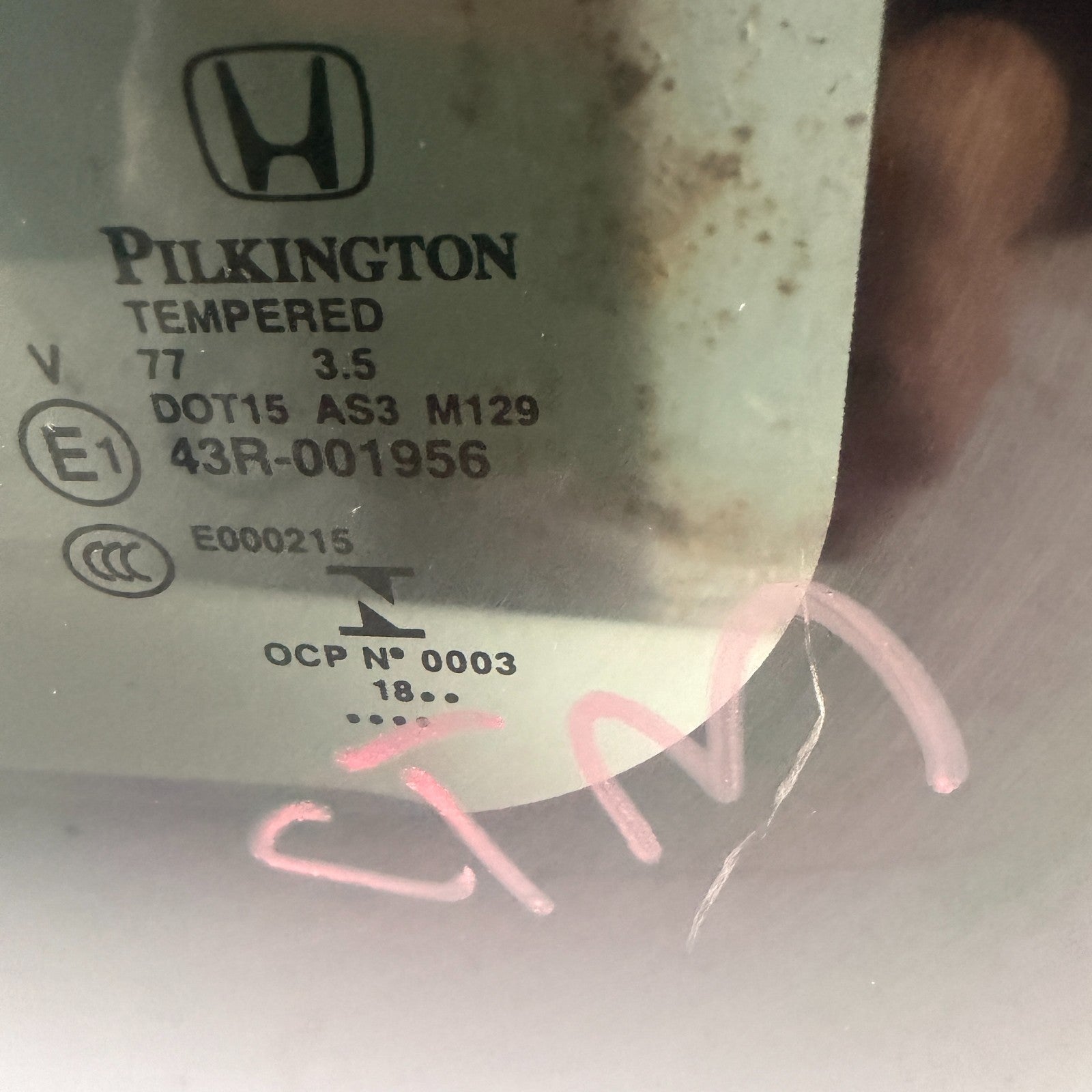 2018 - 2025 HONDA ACCORD SUNROOF MOONROOF WINDOW GLASS PANEL 43R-001956 OEM