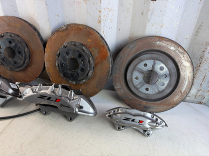 2016-2024 CHEVROLET CAMARO FRONT & REAR BREMBO BRAKE CALIPERS W/ ROTORS SET OEM