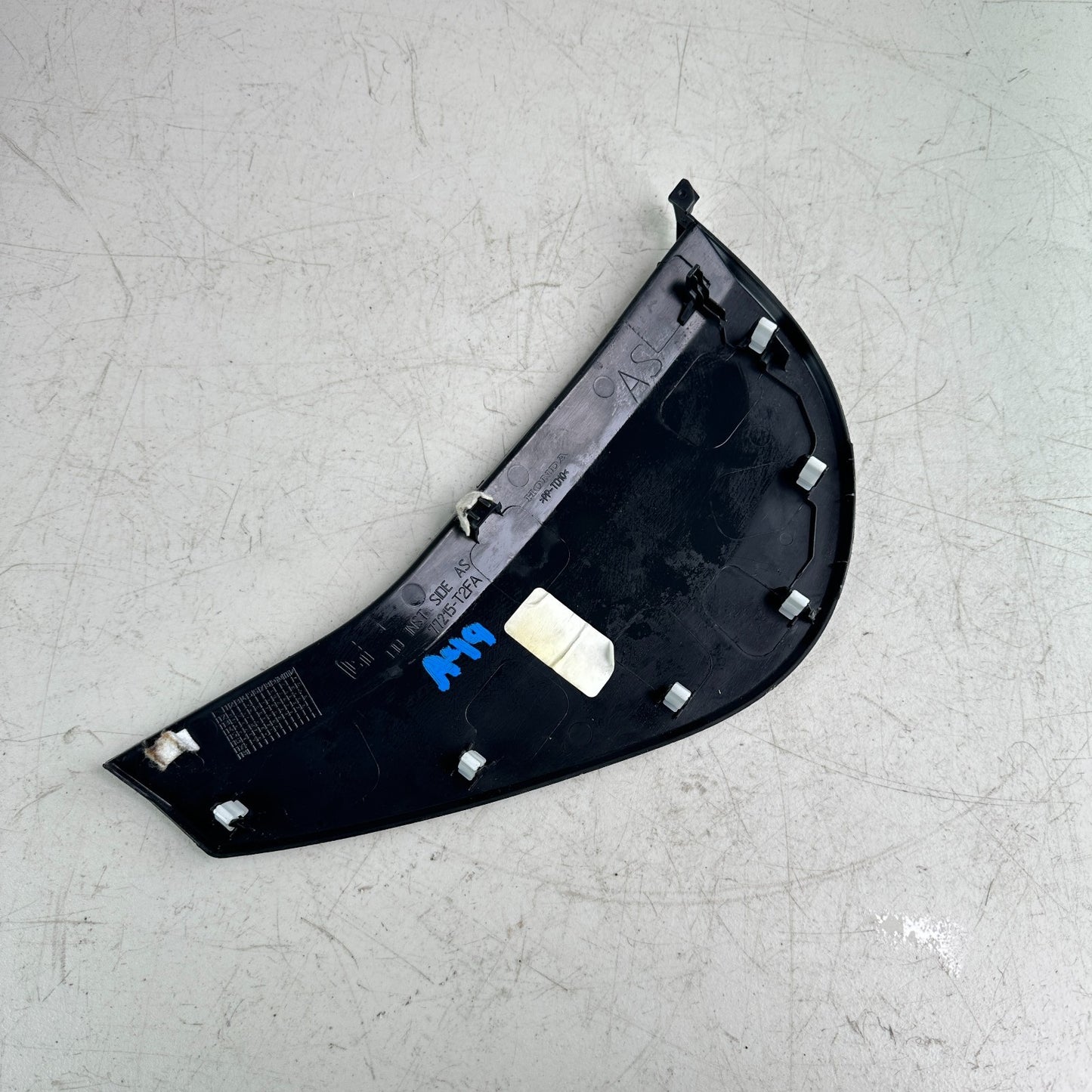 2013-2017 HONDA ACCORD RIGHT PASSENGER SIDE DASHBOARD CAP COVER LID BLACK OEM
