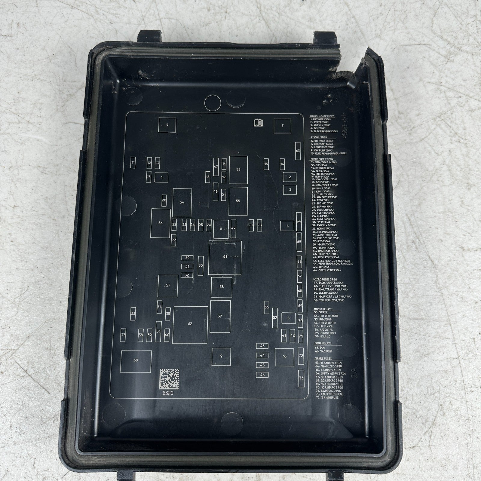 2014-2019 CHEVROLET CORVETTE C7 UNDER HOOD RELAY FUSE BOX ASSEMBLY 23189699 OEM