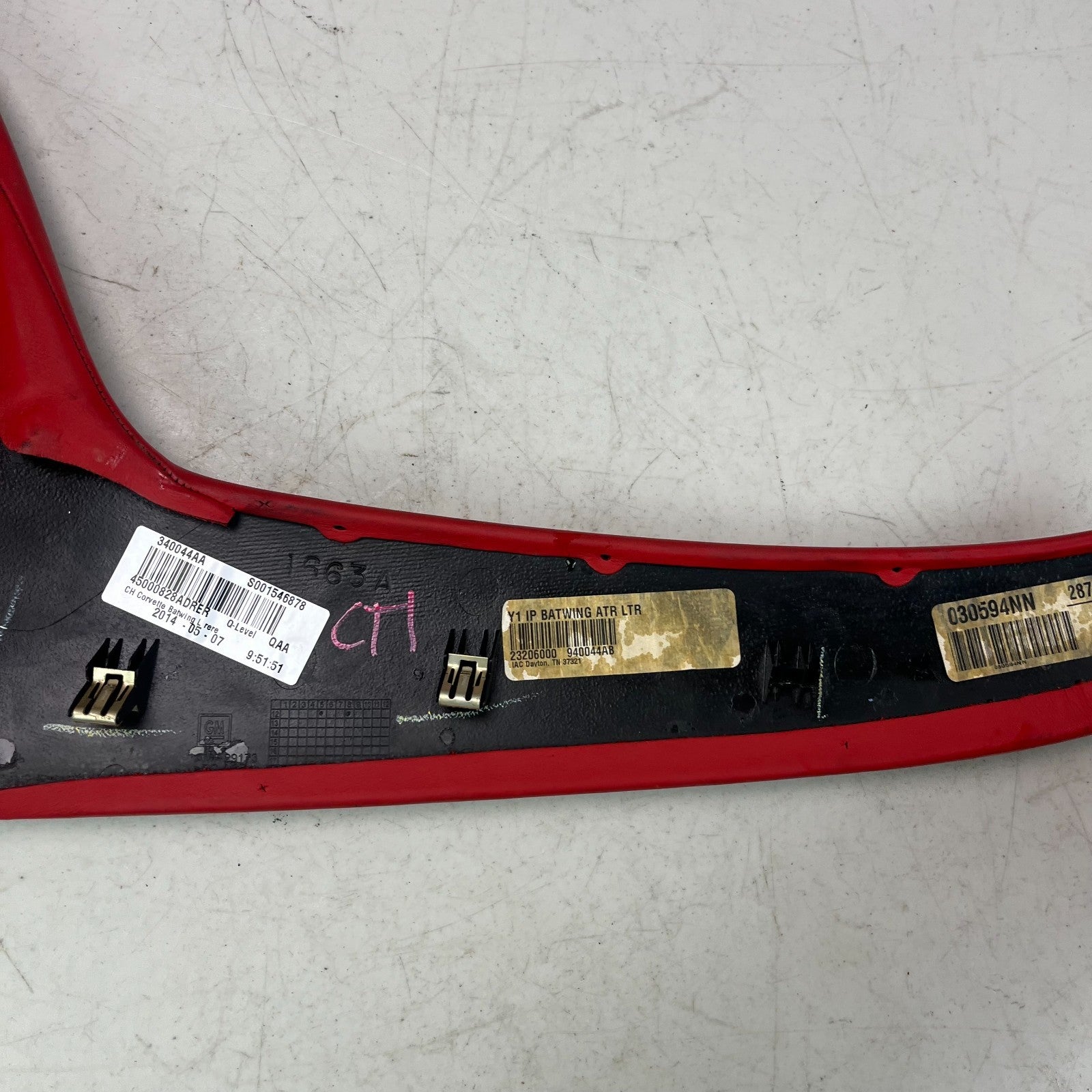 2014-2019 CHEVROLET CORVETTE C7 INSTRUMENT CLUSTER PANEL COVER MOLDING TRIM RED