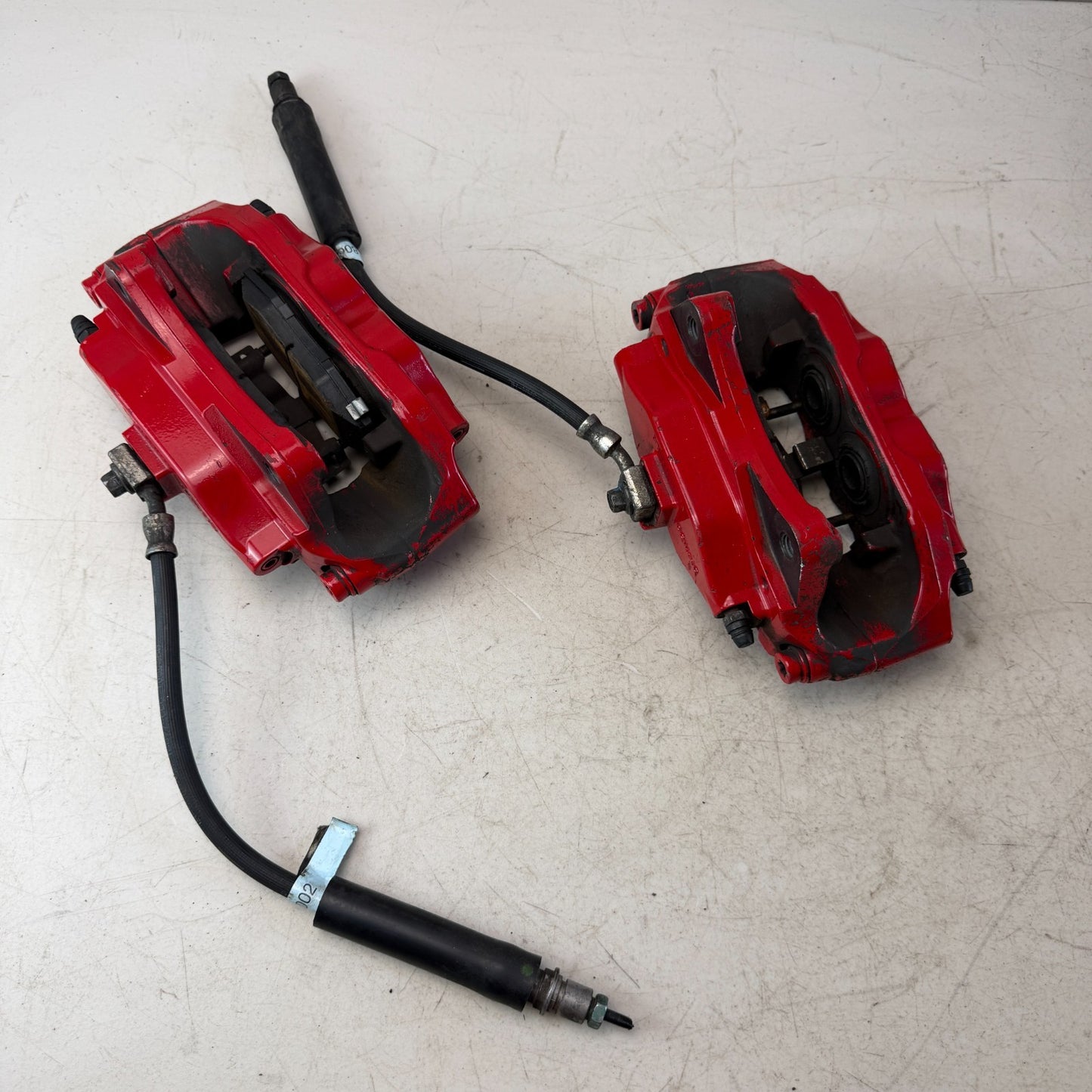 2017-2024 CHEVROLET CAMARO REAR LEFT & RIGHT BREMBO BRAKE CALIPERS PAIR RED OEM