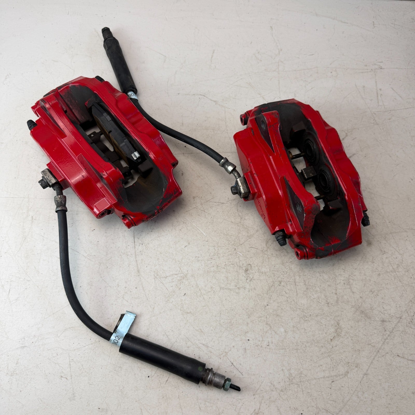 2017-2024 CHEVROLET CAMARO REAR LEFT & RIGHT BREMBO BRAKE CALIPERS PAIR RED OEM