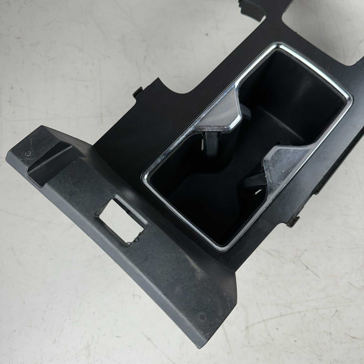 13-17 HONDA ACCORD CENTER CONSOLE FLOOR SHIFTER PANEL W/ CUP HOLDER OEM GLOSS BK