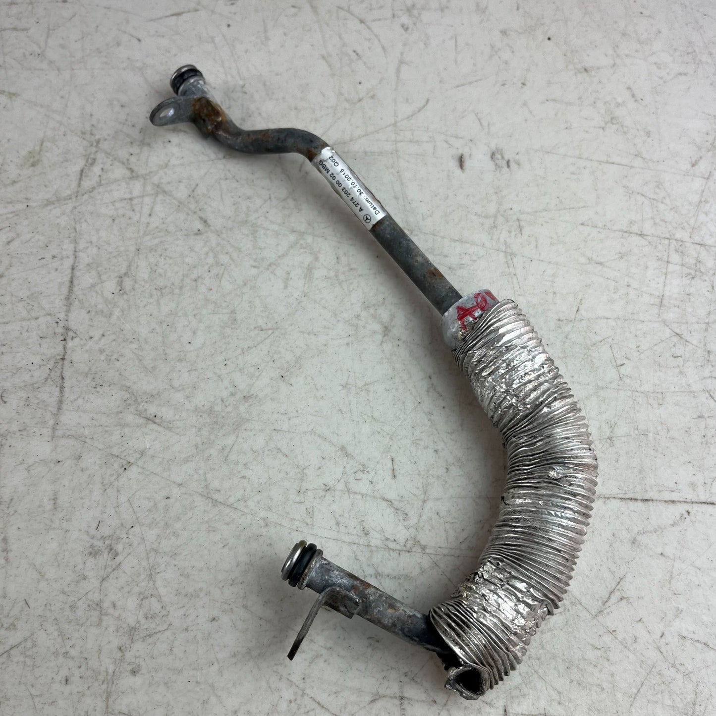 2015-2018 MERCEDES C300 C205 TURBOCHARGER WATER FEED TUBE HOSE LINE A2742030002