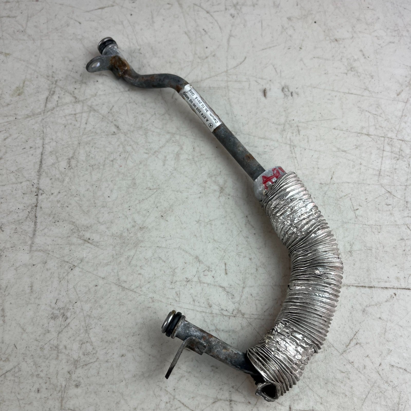 2015-2018 MERCEDES C300 C205 TURBOCHARGER WATER FEED TUBE HOSE LINE A2742030002