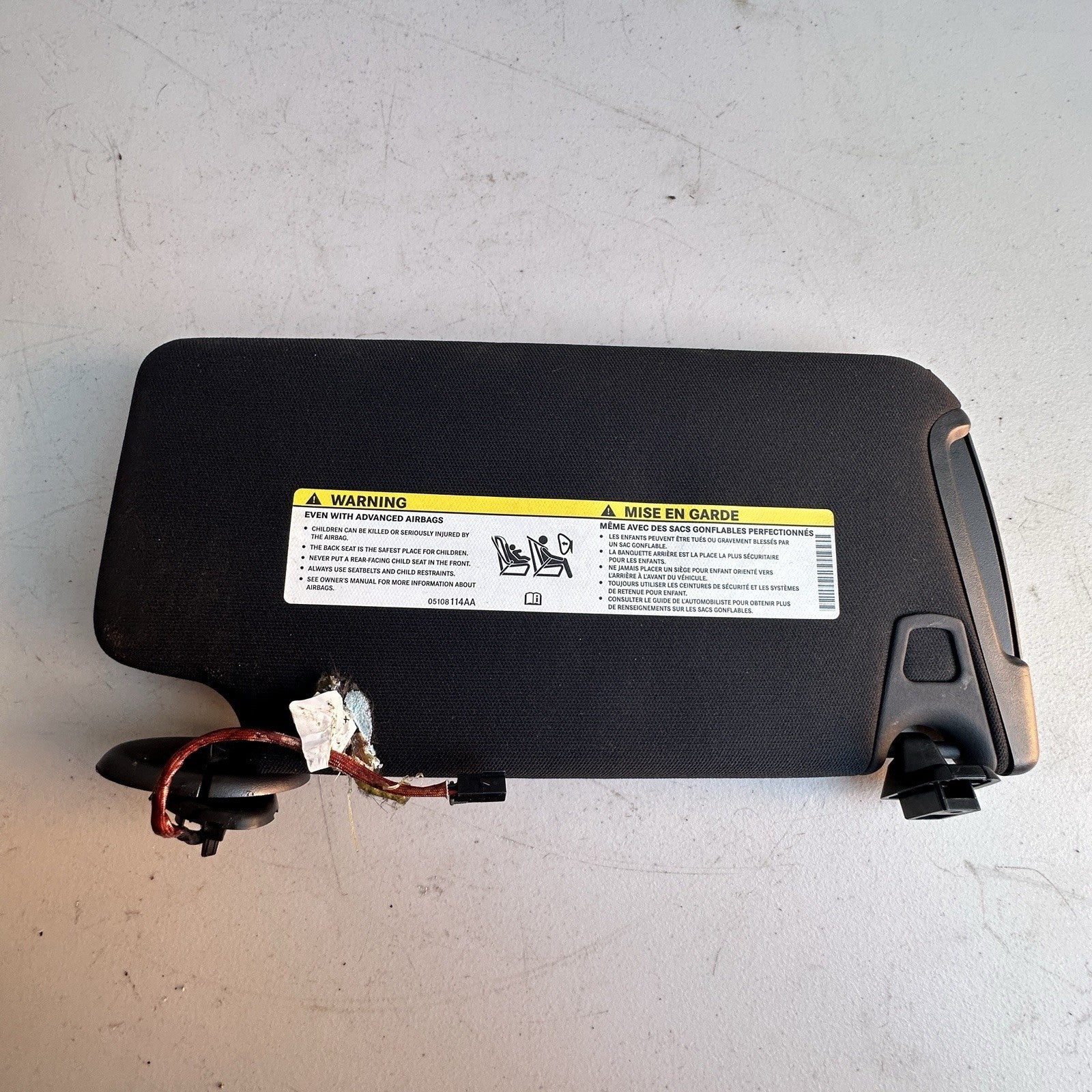 2015-2023 Dodge Charger Front Left Driver Side Sunvisor Shade Cover OEM Black