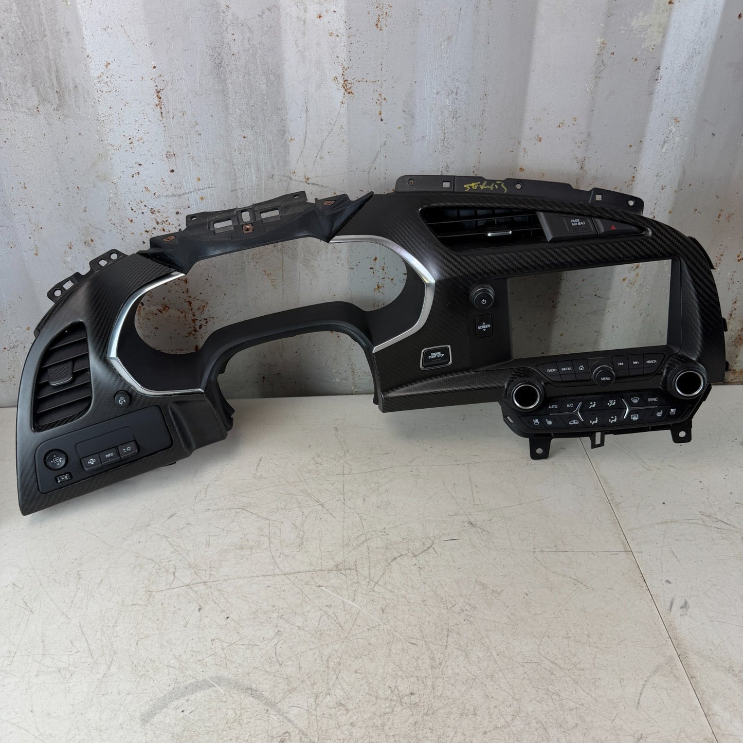 14 - 19 CORVETTE C7 DASH INSTRUMENT GAUGE CLUSTER SCREEN TRIM PANEL CARBON FIBER