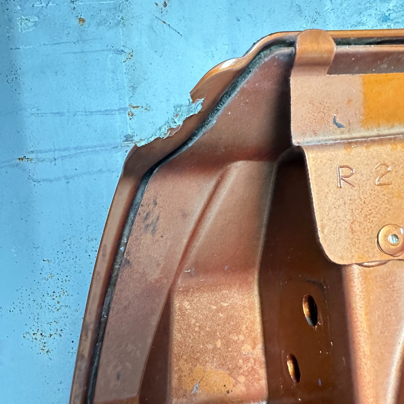 05-13 CHEVROLET CORVETTE FRONT RIGHT PASSENGER SIDE DOOR SHELL PANEL ORANGE OEM