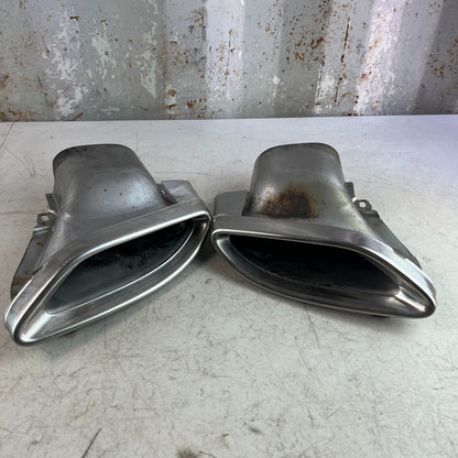 2015-2021 MERCEDES W205 C300 REAR LEFT & RIGHT SIDE EXHAUST MUFFLER TIP PAIR OEM