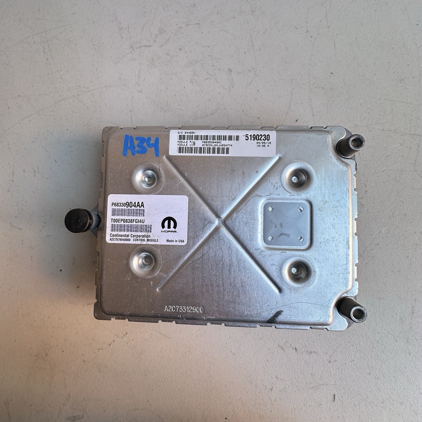 2018 2019 DODGE CHARGER 3.6L Engine Computer Module OEM ECM P68330904AA