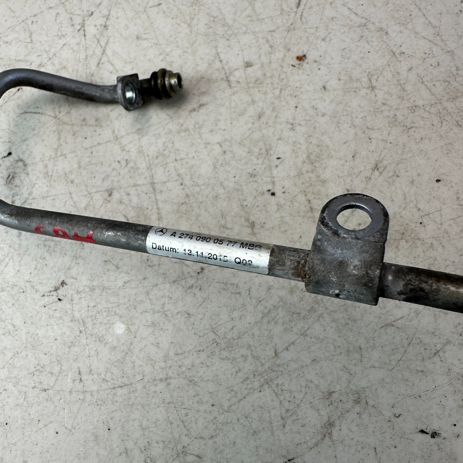 2015-2018 MERCEDES W205 C300 ENGINE TURBOCHARGER OIL FEED HOSE LINE PIPE OEM