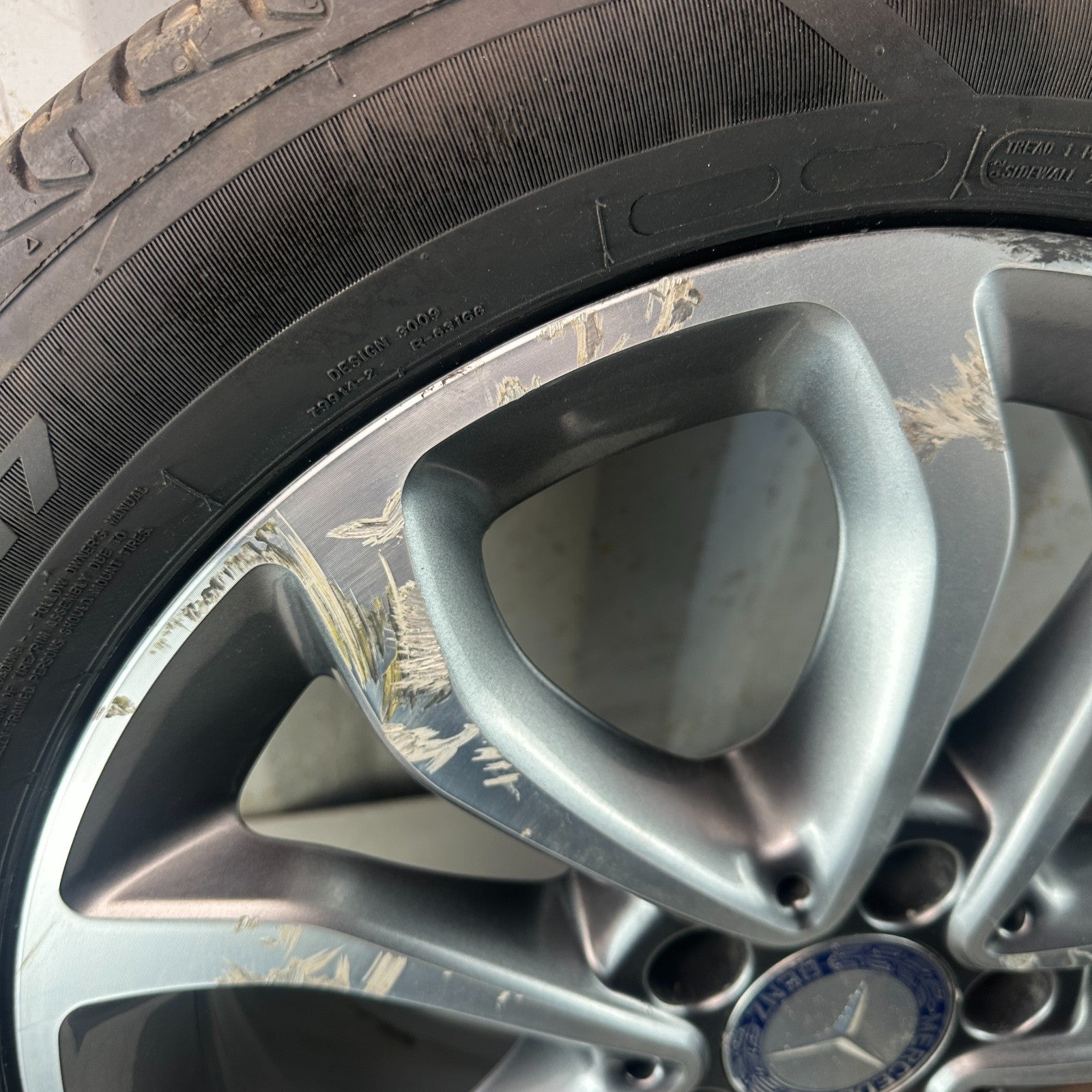 2015-2018 MERCEDES W205 C300 17x7' INCH 10 SPOKE WHEEL RIM W/ TIRE A2054010200