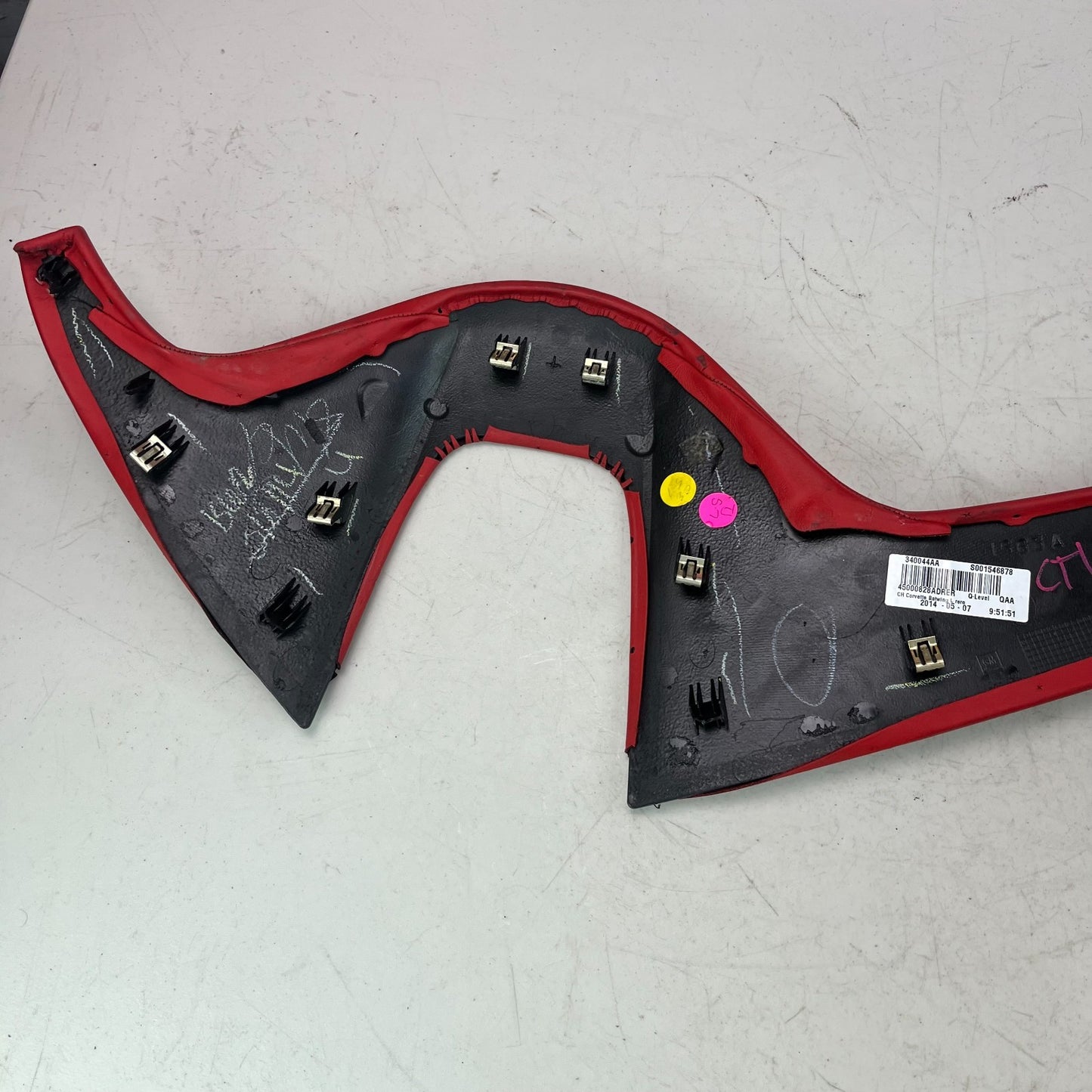 2014-2019 CHEVROLET CORVETTE C7 INSTRUMENT CLUSTER PANEL COVER MOLDING TRIM RED