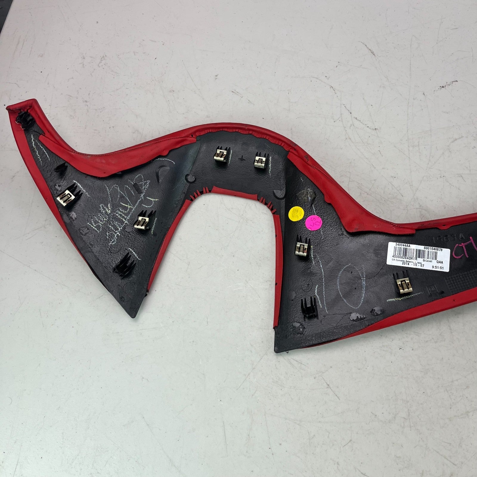 2014-2019 CHEVROLET CORVETTE C7 INSTRUMENT CLUSTER PANEL COVER MOLDING TRIM RED