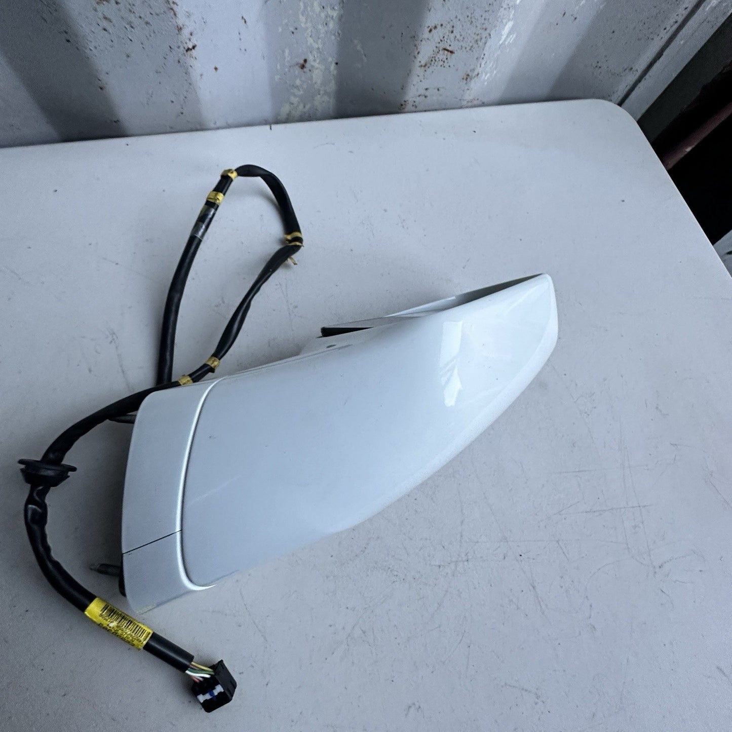 2014-2019 Chevy Corvette C7  Left Driver Mirror Assembly White OEM