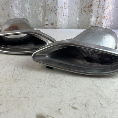 2015-2021 MERCEDES W205 C300 REAR LEFT & RIGHT SIDE EXHAUST MUFFLER TIP PAIR OEM