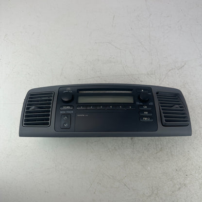 2003-05 TOYOTA COROLLA DASH RADIO CD PLAYER RECEIVER UNIT PANEL W/ AIR VENT OEM
