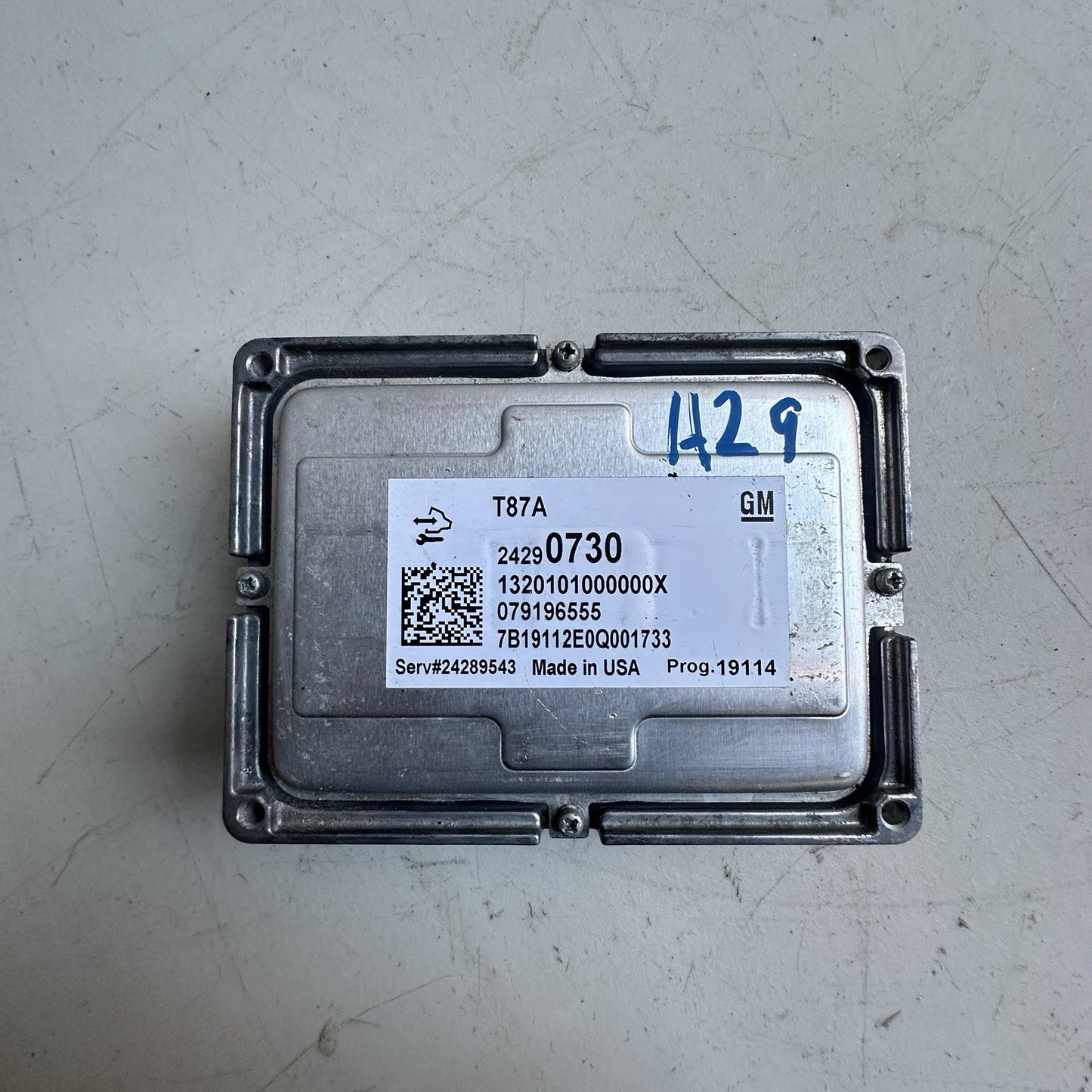 17-19 CHEVROLET CORVETTE RWD TRANSMISSION COMPUTER CONTROL MODULE TCM 24290730