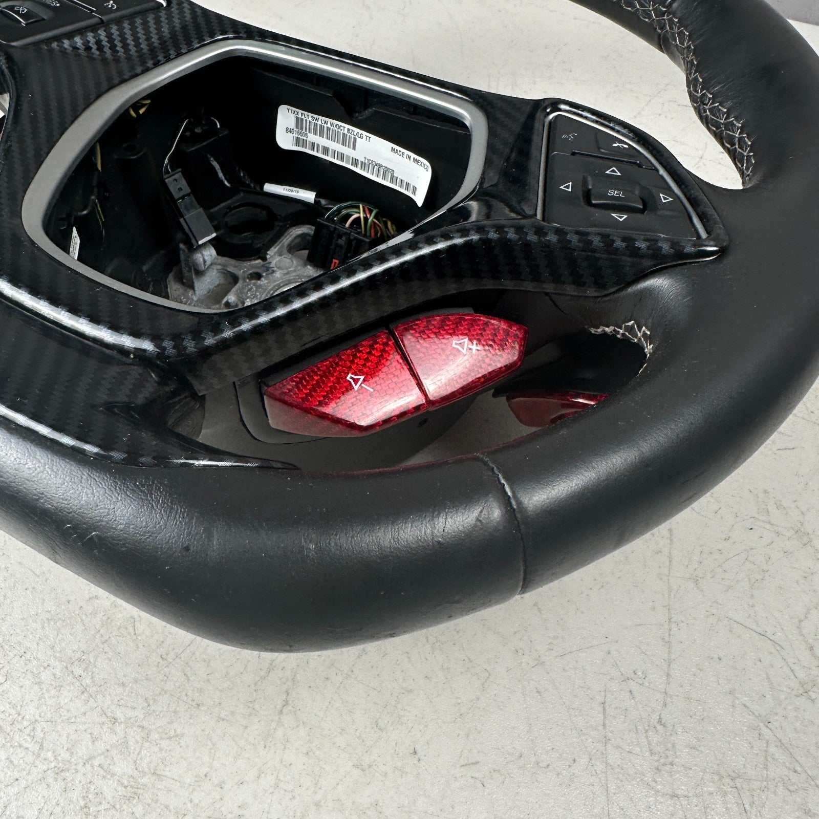 14-19 CHEVY CORVETTE C7 CARBON FIBER STEERING WHEEL W/ PADDLE SHIFTER & SWITCHS