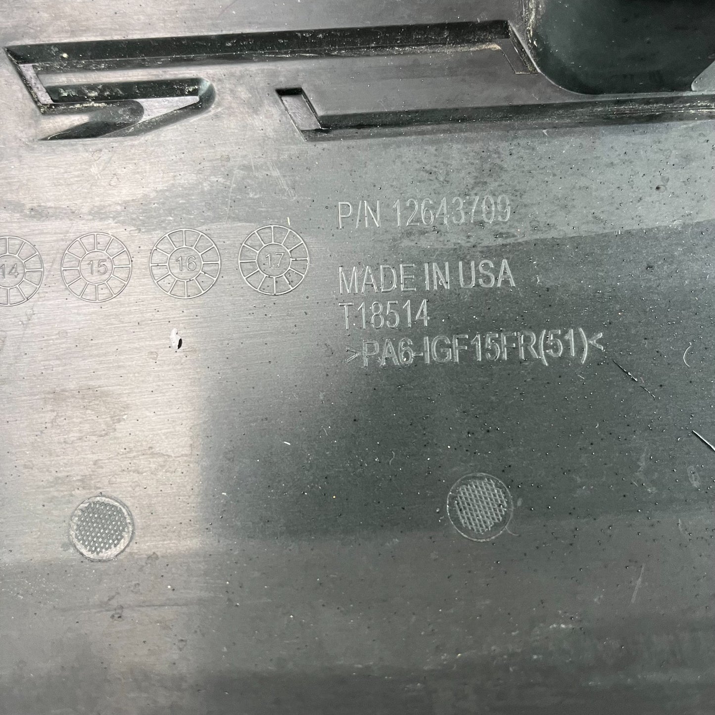 14-19 CHEVROLET CORVETTE C7 RIGHT ENGINE MOTOR SHIELD COVER PANEL 12643709 OEM