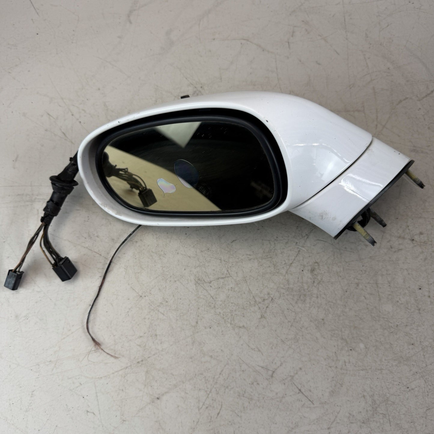 05-13 CHEVROLET CORVETTE C6 FRONT LEFT POWER FOLD DOOR MIRROR WHITE OEM SEE PICS