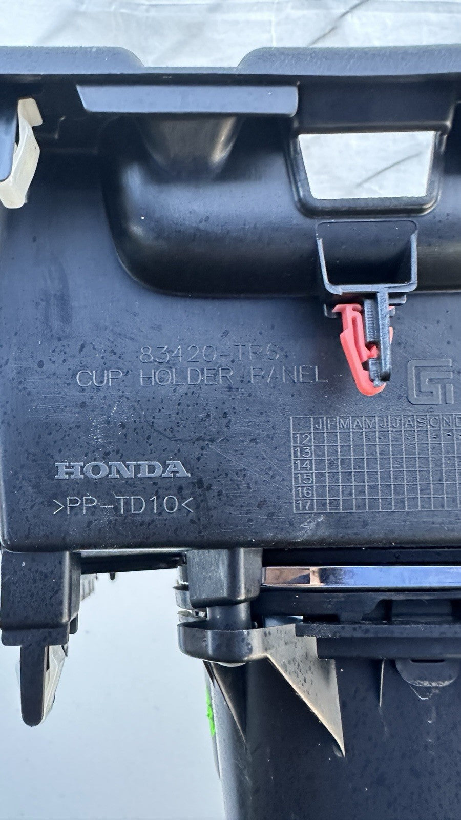 2013-2015 Honda Civic Center Console Cup Holder & Trim Panel Cover 83420-TR6 OEM