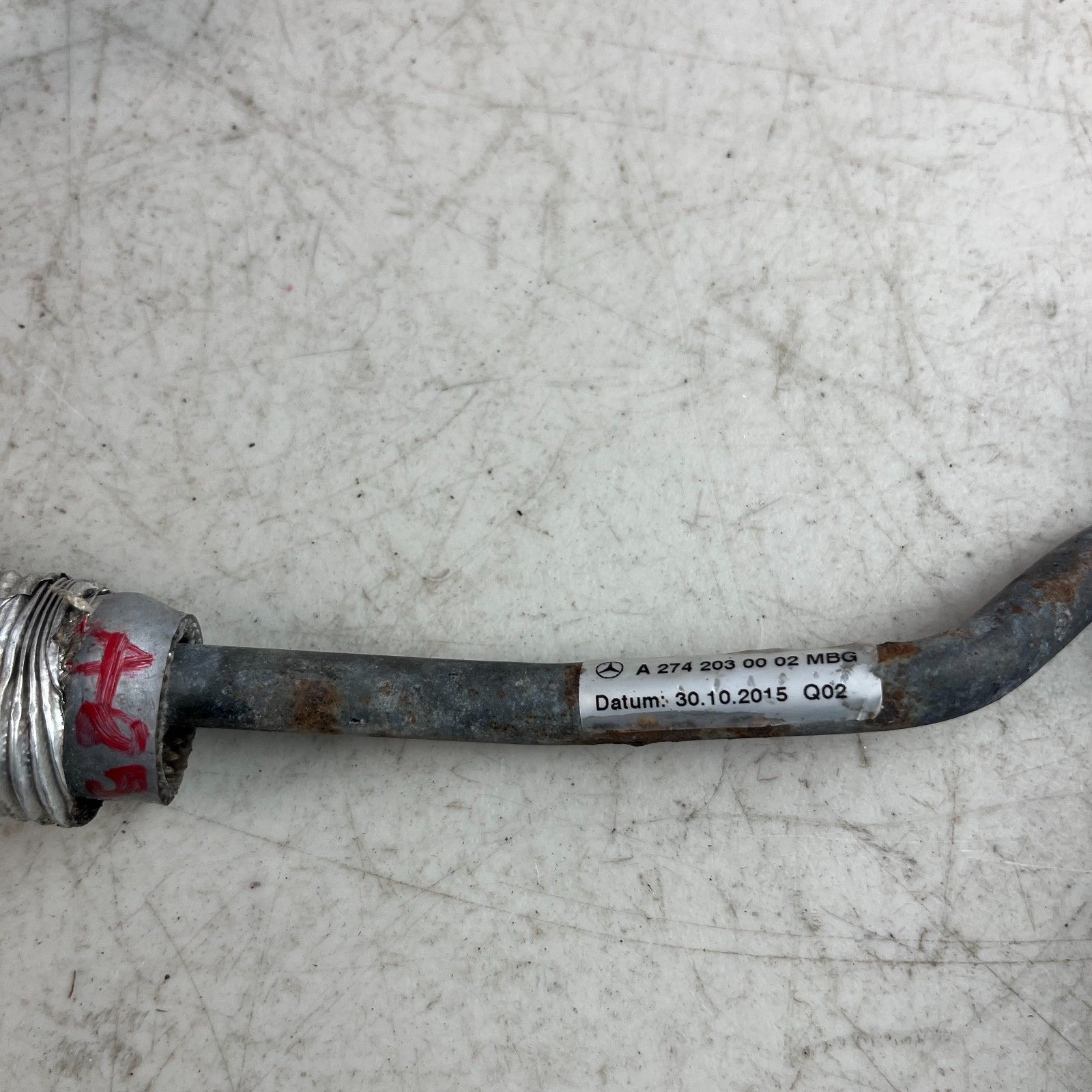2015-2018 MERCEDES C300 C205 TURBOCHARGER WATER FEED TUBE HOSE LINE A2742030002