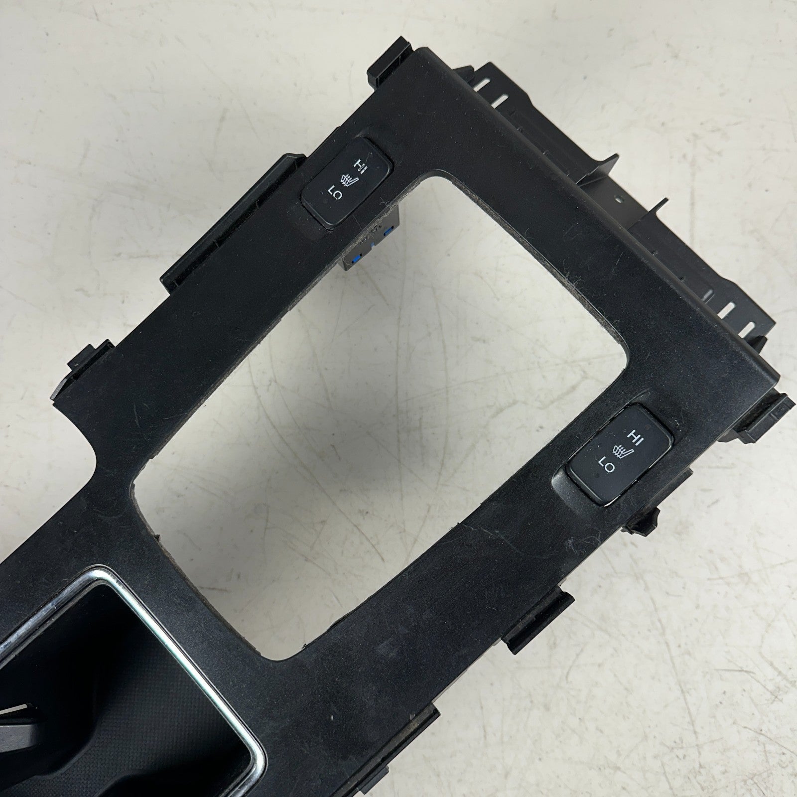 13-17 HONDA ACCORD CENTER CONSOLE FLOOR SHIFTER PANEL W/ CUP HOLDER OEM GLOSS BK