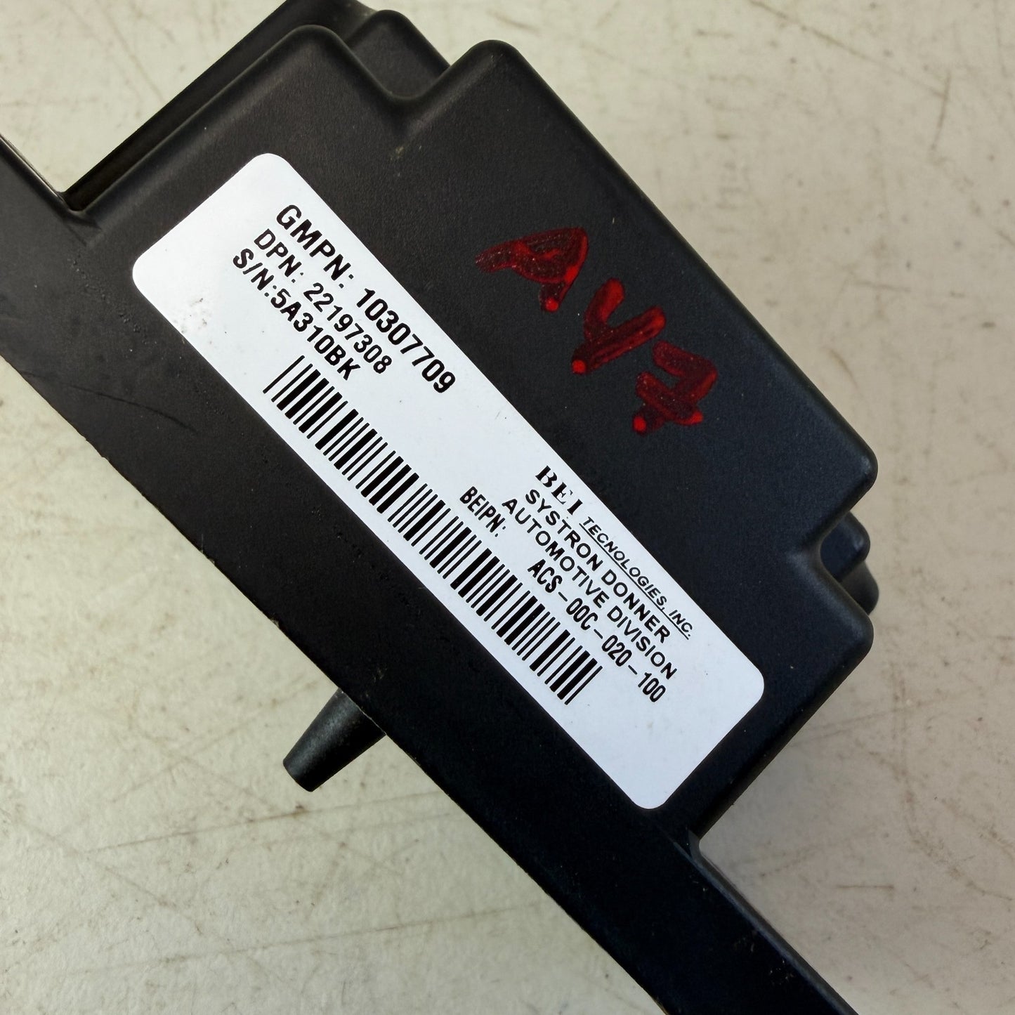 2005-2013 CHEVROLET CORVETTE C6 STABILITY CONTROL YAW RATE SENSOR OEM 10307709
