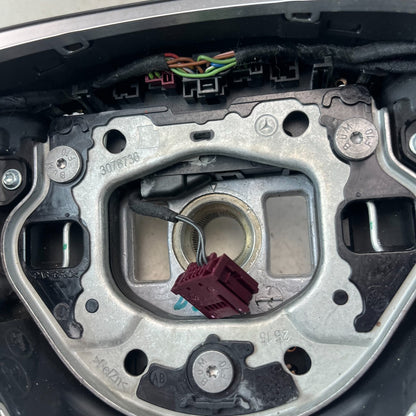 2015-18 MERCEDES W205 C300 STEERING WHEEL W/ PADDLE SHIFTER LEATHER A0004601803