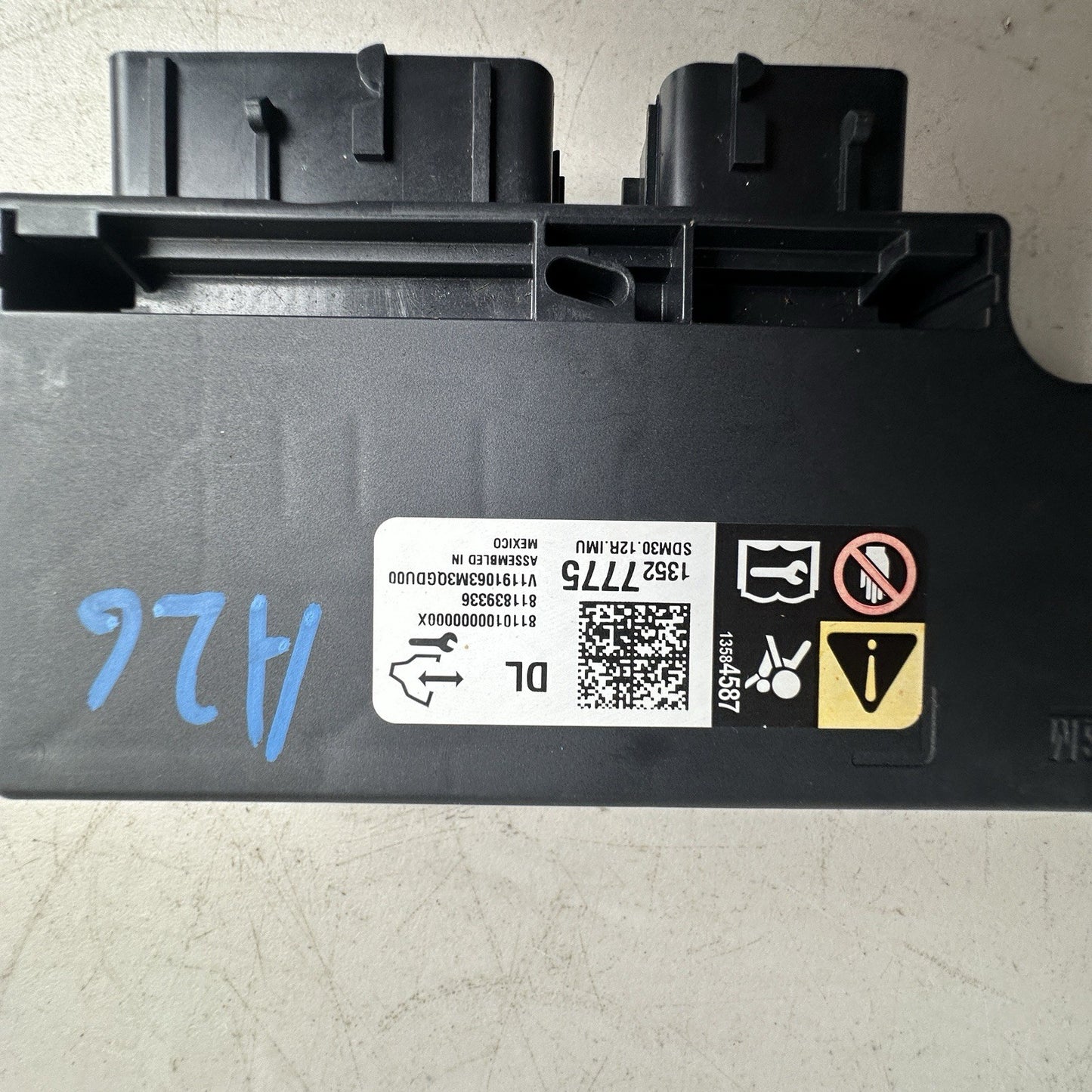 2014-2019 Chevrolet Corvette C7 OEM SRS Module 13527775