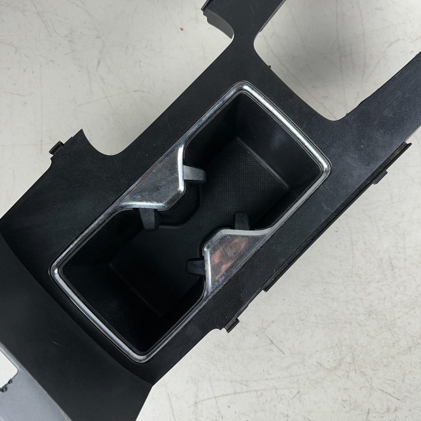 13-17 HONDA ACCORD CENTER CONSOLE FLOOR SHIFTER PANEL W/ CUP HOLDER OEM GLOSS BK