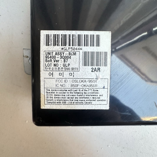 2011 - 2014 HYUNDAI SONATA BODY CONTROL MODULE BCU BCM 95400-3Q004 OEM