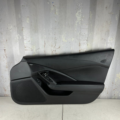2014-2019 CHEVROLET CORVETTE C7 FRONT RIGHT SIDE INTERIOR DOOR PANEL BLACK OEM